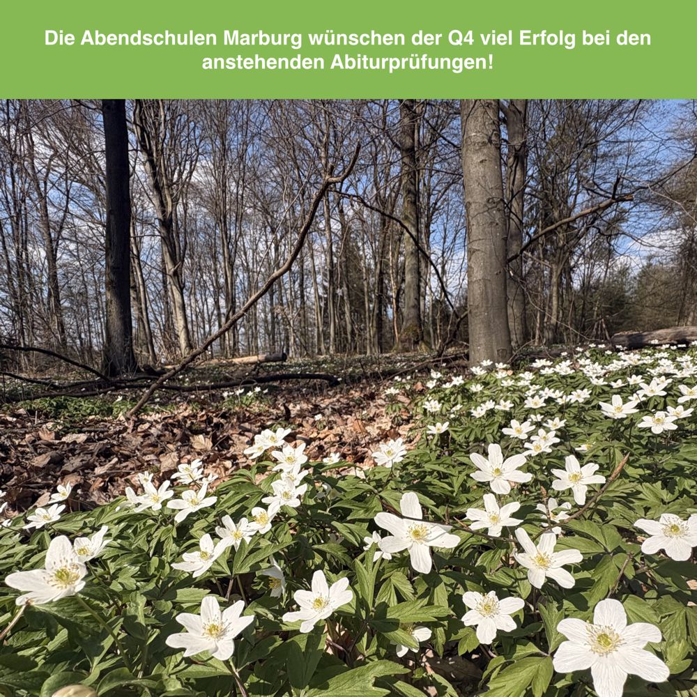 Viel Erfolg der Q4 bei den anstehenden Abiturprüfungen