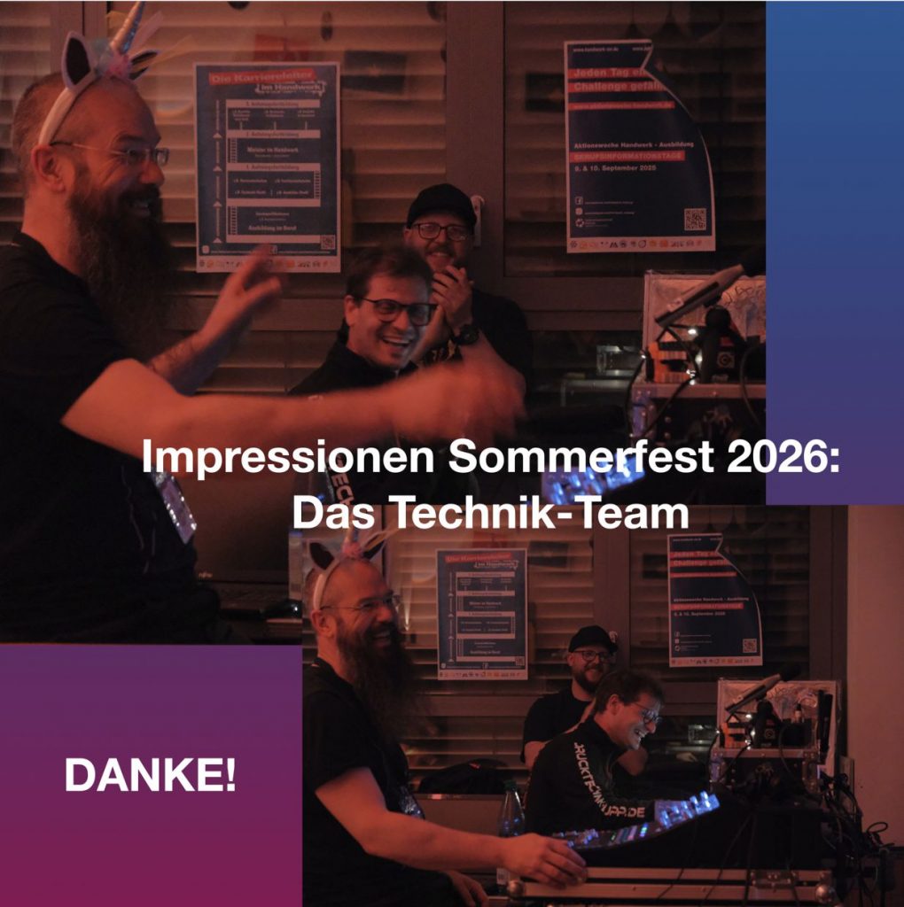 Sommerfest 2026 Das Technik-Team